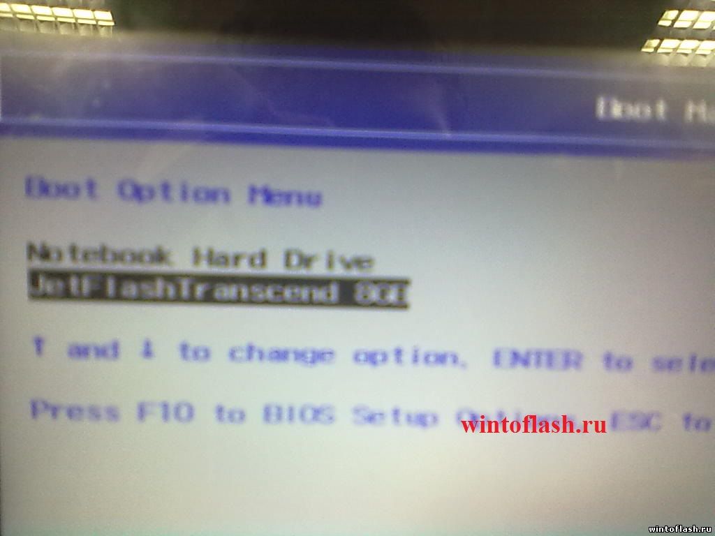 BOOT DEVICE OPTIONS на ноутбуке HP mini 210-3000